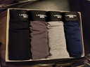 浪莎男士内裤男纯棉平角裤纯色简约透气中腰大码亲肤短裤头四角裤头 L 实拍图