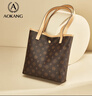 奥康（Aokang）包包女包托特单肩包经典复古斜挎包手提包生日礼物送女友送老婆 BG702993-咖啡色 实拍图