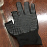 户外骑行快递外卖专用防滑手套露二指耐磨可触屏男女通用 黑色【1双】 实拍图