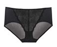 欧迪芬女式内裤薄款蕾丝包臀收腹修身女士高腰三角裤 XP0401 黑色 M 实拍图