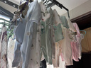 童泰婴儿连体衣新生儿衣服四季0-6月初生宝宝哈衣爬服纯棉内衣2件装 绿白小树（四季款） 59cm (建议1-3个月身高55-60cm) 实拍图