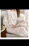 雅特茂【婴儿级舒绒棉】春秋冬加厚暖月子服孕期产后睡衣孕妇家居服 白色 XXL（175斤-200斤） 实拍图