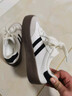 拉夏贝尔女鞋德训鞋女户外运动小白鞋女百搭休闲护脚软底透气舒适运动板鞋 白黑 【6606】 37 实拍图
