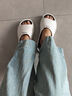 利达妮（TZLDN）踩屎感拖鞋男士夏季外穿厚底居家用浴室洗澡防滑运动户外凉拖鞋男 黯日白黑 【店长推荐】 42-43 【标准码】 实拍图