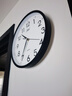 康巴丝（Compas）挂钟客厅 静音走时简约石英钟表挂墙时钟 c2855 黑色 26cm直径 实拍图