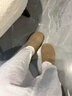 依思 Q（exull）真皮勃肯半拖女2025秋冬新款休闲软底外穿包头拖鞋女一脚蹬懒人鞋 卡其色【内增高4cm】-百人购买 37 实拍图