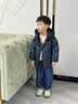 波司登儿童羽绒服5A抗菌中长款加厚防寒亲子连帽外套 实拍图