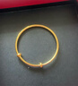 菜百首饰 黄金手镯 足金简约抛光 推拉式  儿童手镯  新生儿 计价 HJ 足金手镯 约5.53g 实拍图