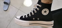 匡威（Converse）官方All Star Lift女高帮帆布经典厚底鞋黑色560845C 560845C/黑色 36.5 实拍图