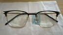 派丽蒙（PARIM）近视眼镜框男钛架眼镜可配度数防蓝光商务方型半框眉条镜架83614 B2-金框/亮黑 0度防蓝光（镜框备注颜色） 实拍图