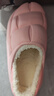 华美健步防水踩屎感按摩居家情侣棉拖鞋轻简保暖舒适秋冬季室内加绒软底棉鞋女款HM2380A粉色40-41码 实拍图