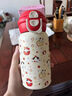 畅印苹果小狗保温杯新款2025高颜值吸管杯大容量学生上学专用便捷水杯 红色苹果小狗【双饮口】 600ml 实拍图