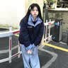 马克华菲假两件格子拼接羽绒棉服男女冬季新款加厚棉衣外套 藏青色 L 实拍图