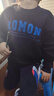 罗蒙儿童卫衣春款男女童洋气上衣大童男孩百搭时尚休闲运动衣黑色130 实拍图
