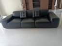美柏真皮大黑牛沙发意式极简全真皮沙发客厅头层牛皮黑色豆腐块皮沙发 三人位3.0米【颜色可选】 V-uitra【透气全青皮】 实拍图