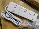 【京东物流】家用多功能插座米用家用面板usb多孔位排插线板学生插排插板带线分控 5开关【4插位+2USB 2.8米】 实拍图