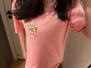 清仓捡漏高档剪标减龄短袖t恤宽松遮肚子洋气设计大码上衣洋气 51粉红色【右】一杯汪 M 【80-110斤】 实拍图