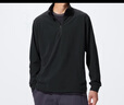 优衣库男装柔滑弹力摇粒绒半拉链套头衫/长袖25秋冬新款481184 09 黑色 2XL /185/112C 实拍图