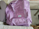 旅行包大容量女超大拉杆手提出差便携待产收纳包运动健身包行李袋 紫色 70L 实拍图