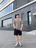 Wassup Sohot短裤男夏季冰丝凉感工装裤男潮流休闲五分裤 黑色 L 实拍图