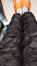雅鹿2025冬季新款羽绒裤女外穿显瘦加绒加厚休闲白鸭绒保暖棉裤女 3460黑色 4XL （推荐145-160斤） 实拍图