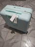 袋鼠行李箱前开盖18寸小型登机箱男女多功能短途迷你轻便耐用旅行皮箱 薄荷绿【充电口*水杯架*手机架】 20英寸 【前开口，单独电脑隔层】 实拍图