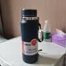 欣五环 不锈钢 保温杯运动大容量真空水壶水瓶金属拉丝盖 蓝色 800ml 智能显温 实拍图