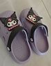 京东京造【库洛米】儿童拖鞋沙滩洞洞鞋卡通防撞户外女童拖鞋紫色30-31 实拍图