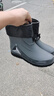 德系高档雨鞋男新款收口防雨防水鞋中筒防滑雨靴水靴户外钓鱼雨靴 灰色加防水口不可拆 42 实拍图