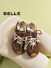 百丽（Belle）董璇同款流心糖阿甘鞋女德训鞋新款商场运动风休闲鞋E7H1DCM5预售 棕色 （4.5CM增高） 38 (240mm) 实拍图