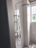 九牧王世家全铜淋浴花洒套装家用卫浴室淋雨恒温数显增压喷头莲蓬卫生间花洒 银色-促销四档圆喷【送置物架】 实拍图