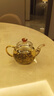 美斯尼 茶壶泡茶壶玻璃茶具套装迷你功夫花茶壶烧水壶耐热带把手过滤网加厚家用办公室泡茶器小号茶壶 茶色 实拍图