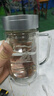 富光双层玻璃杯商务泡茶杯子 大容量男女耐热办公水杯带把黑色320ml 实拍图
