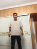 马登工装华夫格polo衫男商务休闲短袖半拉链重磅男士T恤夏季体恤潮牌 浅杏色 【轻奢polo衫/老钱风/衣服男装夏季】 S 【今日下单 顺丰包邮】 实拍图
