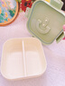 沃德百惠（WORTHBUY）水果盒便携外出带春游小学生专用儿童食品级密封零食保鲜便当饭盒 米绿2分格900ml 晒单实拍图