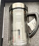 希诺双层玻璃杯男家用商务办公水杯带手柄泡茶杯子XN-9320 290mL 实拍图