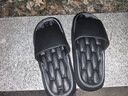 防臭拖鞋男士秋季新款室内家居浴室洗澡防滑情侣款踩屎感凉拖鞋男 黑色一双装 44-45 【适合43-44脚】 实拍图