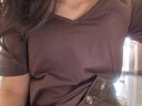 京东京造短袖T恤女10A抗菌秋季新款修身显瘦女装抑菌防汗 热巧棕 XL 实拍图