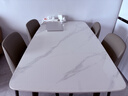 帝狐狸（DIHULI）意大利工艺岩板餐桌椅组合小户型大理石实木轻奢佛山品质家用饭桌 1.5米岩板餐桌 1桌4椅 实拍图