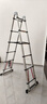梯子伸缩梯子人字梯铝合金加厚便携折叠升降家用多功能工程楼梯 多功能2.5m直梯5米【大关节】 实拍图