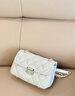 CinvaiKrose【阿Sa蔡卓妍同款】包包女包2025新款斜挎包单肩包菱格链条小方包 米白生日礼物送女友 实拍图