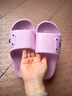 凉拖鞋男士夏季新款室内家居防滑浴室洗澡踩屎感厚底情侣一字拖鞋 紫色 38-39 实拍图