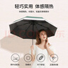 米波迪（Meebordi）防晒晴雨伞三折超轻小巧太阳伞撞色拼接黑胶伞晨雾绿 实拍图