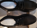 骆驼皮鞋男士牛皮商务休闲鞋软底舒适德比鞋男 W932211710 黑色 41 实拍图