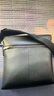 鳄鱼恤头层牛皮纳帕纹男士商务单肩包包竖款斜挎包XT208黑送男友 实拍图