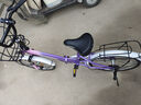 永久儿童折叠自行车女孩减震16寸自行车变速6-8-12岁小学生男女孩单车 辐条轮【粉紫色】单速【减震】 20寸丨适合身高*130-155丨 实拍图