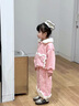 邻家米其女童套装秋冬装加绒加厚1-3-8岁小童宝宝儿童装冬季女孩4小孩衣服 XT8090-粉色 110 码/身高100-110cm（3-4岁） 实拍图