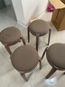 塑料凳子加厚家用餐厅吃饭软包圆凳可叠放备用椅子现代简约高板凳 4高级棕【甄选软包-纵享舒适】 实拍图