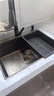 松鲸 厨房水槽大单槽台下盆手工不锈钢洗菜盆一体盆洗菜池洗碗淘菜盆 C套餐-配冷热抽拉龙头 三孔单槽-60*45cm 实拍图