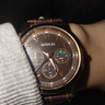 正品男士手表高档休闲石英表简约气质男表皮带高颜值罗马时尚腕表 咖啡色指挥官款 实拍图